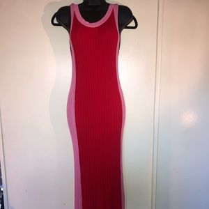 Zara pink and red knit dress